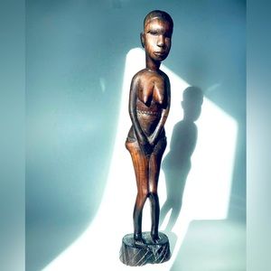 Vintage African Carved Ebony Sculpture